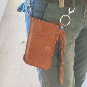 Brand New - 100% leather phone case - Hang it from your belt loops -